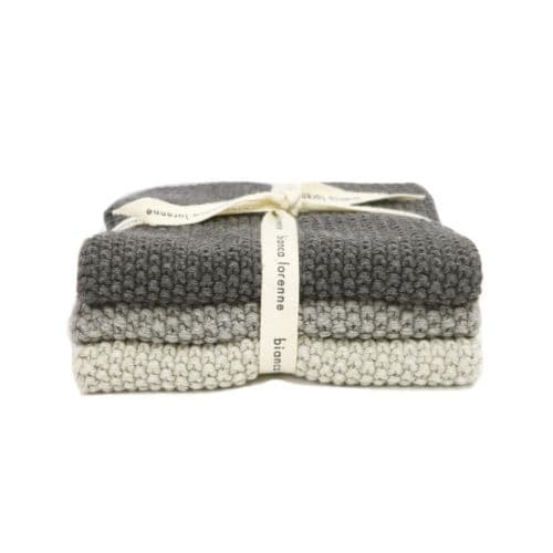 Knitted Cotton Cloths - Blue Grey